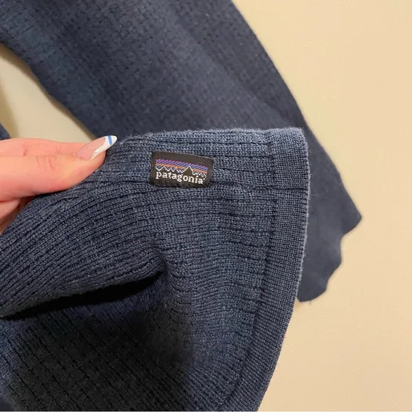 Patagonia 100% Merino Wool Men’s Waffle Knit Half-Zip Sweater – Size L - Picture 5 of 6